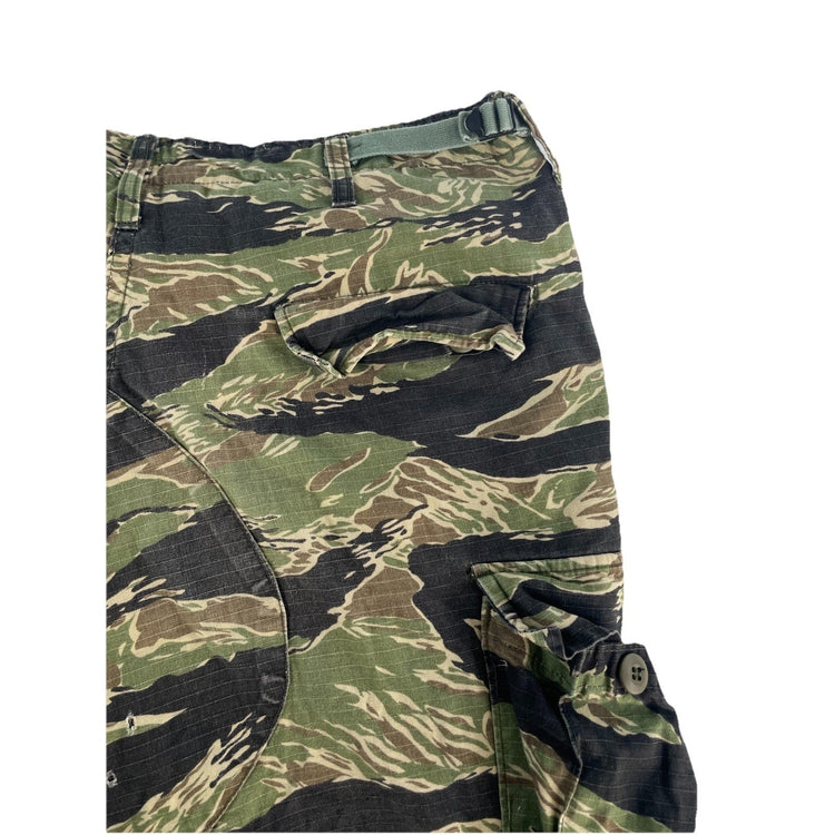 Mens Military Cargo Pants Classic Tiger Stripe Camo Pattern Size 35x29 1/2.