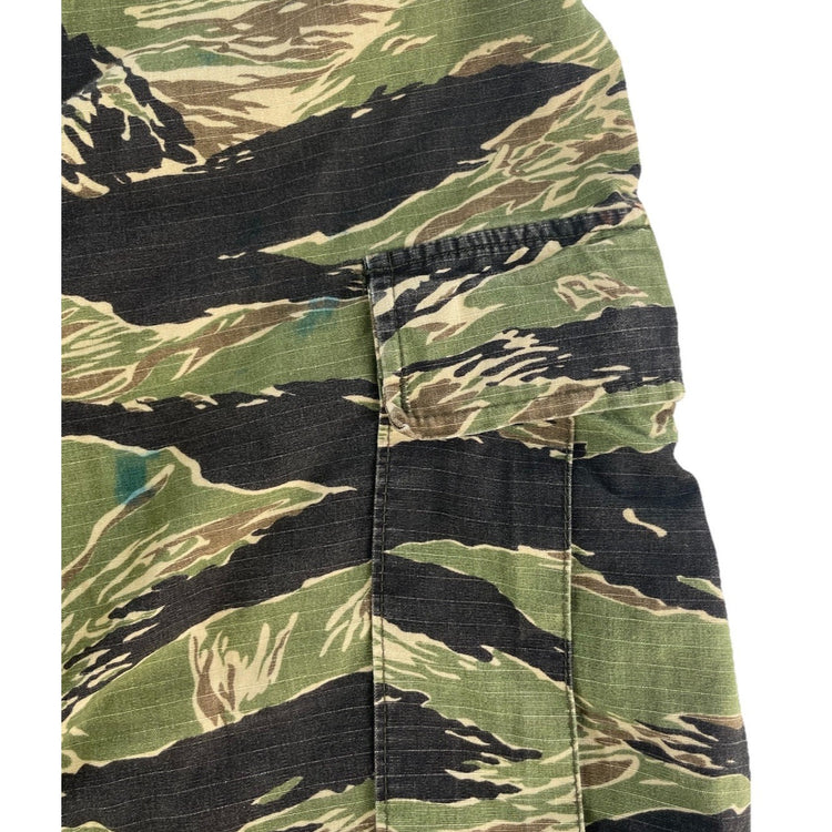 Mens Military Cargo Pants Classic Tiger Stripe Camo Pattern Size 35x29 1/2.