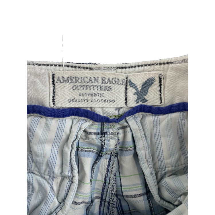 Men’s American Eagle Outfitters Plaid Multicolor Cargo Shorts Size 26