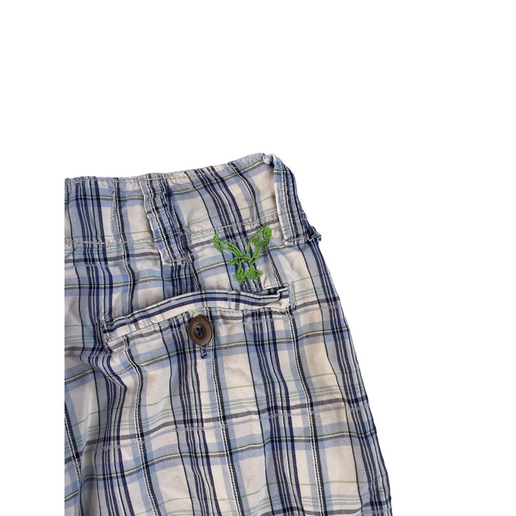 Men’s American Eagle Outfitters Plaid Multicolor Cargo Shorts Size 26