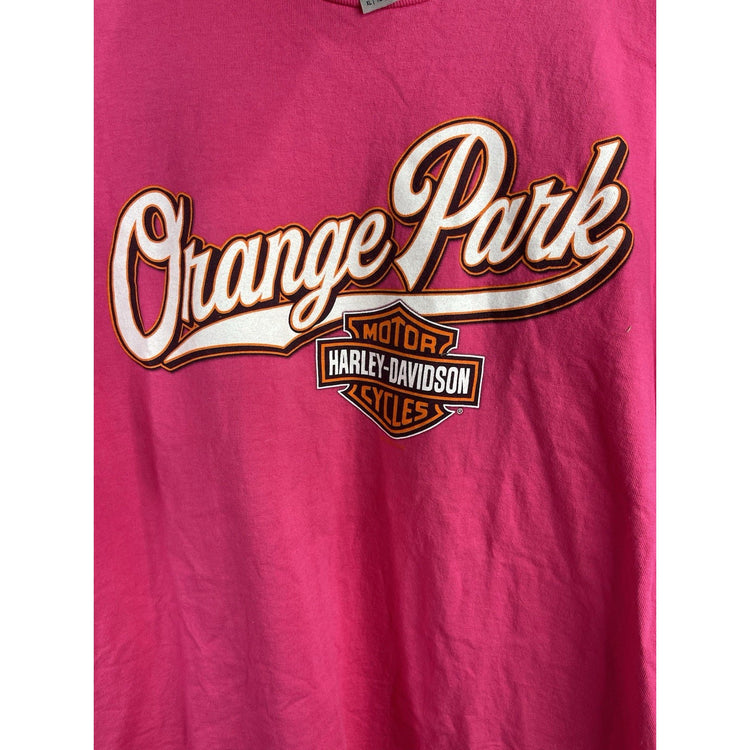Harley Davidson Cycles Orange Park Florida Pink T-shirt Size XL