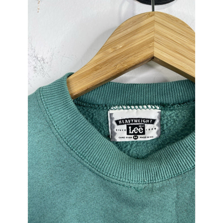 Vintage Men’s Heavyweight Lee Brand Blue Cyan Maine Sweatshirt Sz M