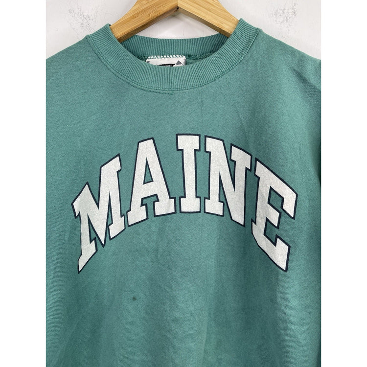 Vintage Men’s Heavyweight Lee Brand Blue Cyan Maine Sweatshirt Sz M