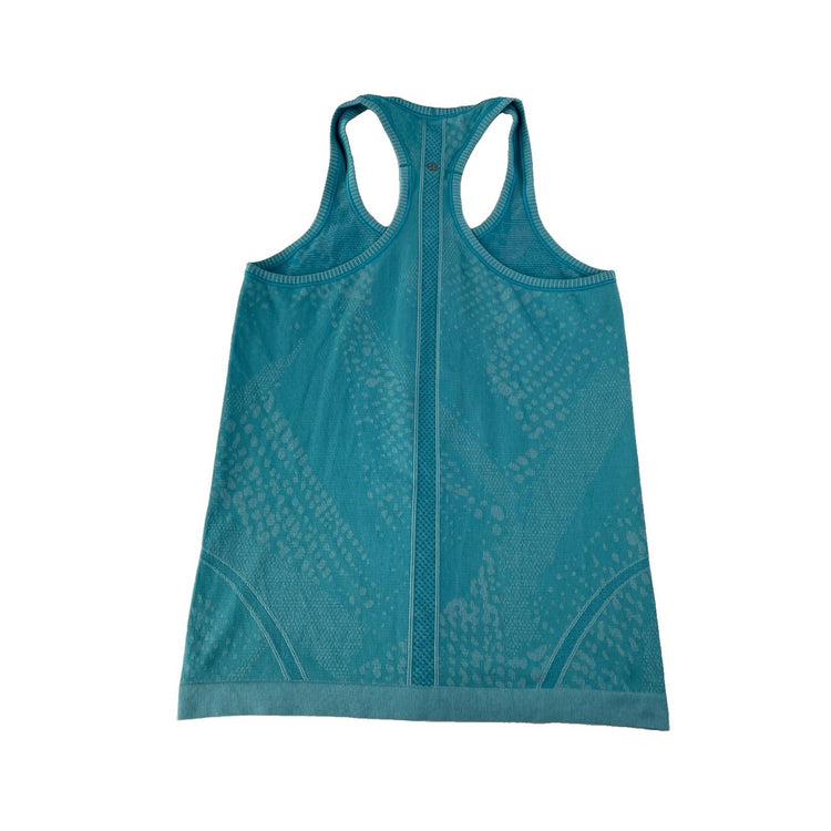Women's Lululemon Athletica Teal Seamless Racerback Tank Top, Size 8