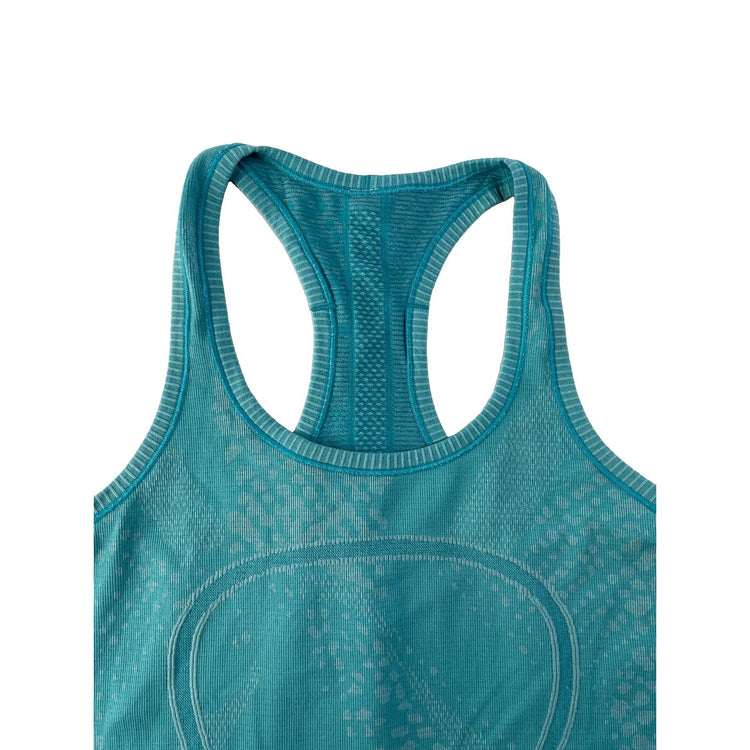 Women's Lululemon Athletica Teal Seamless Racerback Tank Top, Size 8