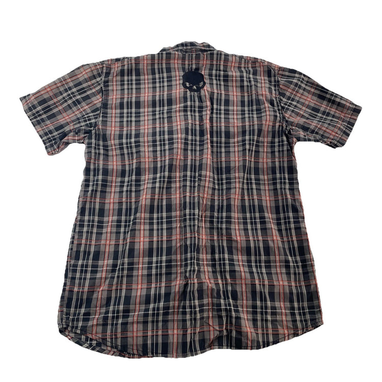 Mens Harley Davidson Multicolor ButtonUp Plaid SS Shirt Size M
