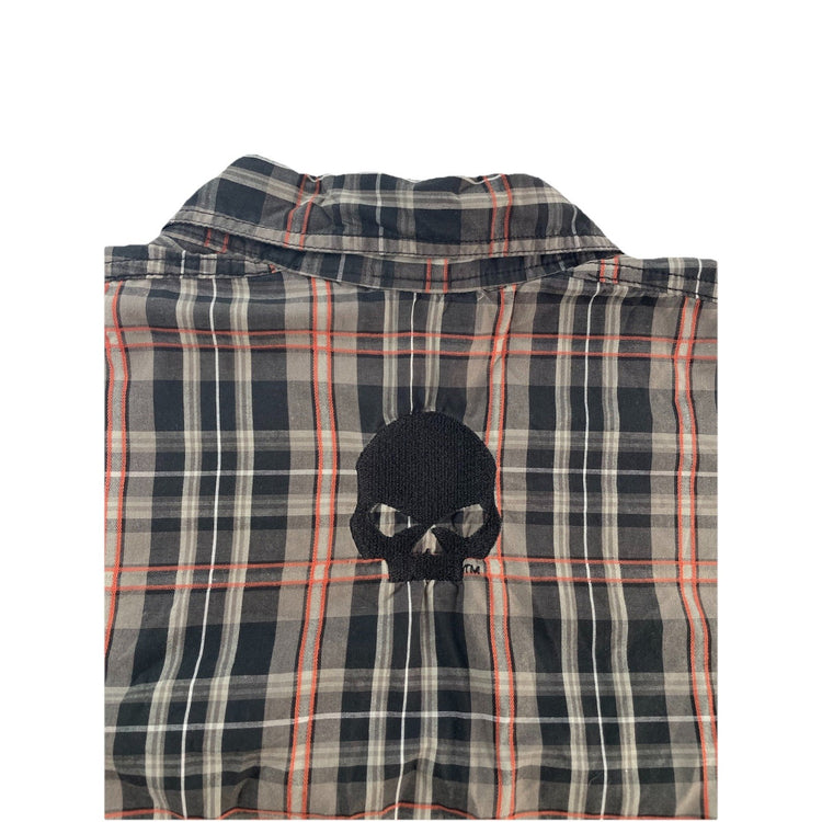 Mens Harley Davidson Multicolor ButtonUp Plaid SS Shirt Size M