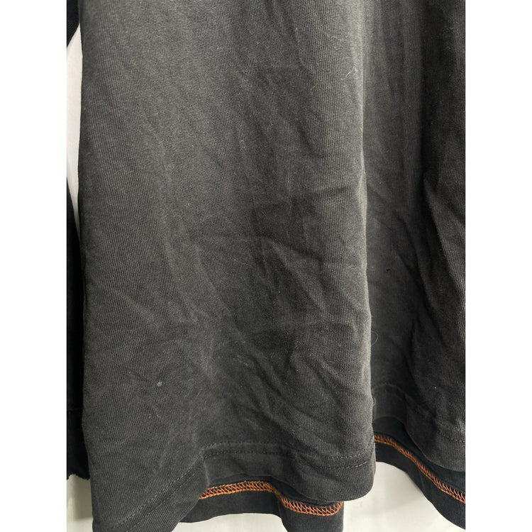 Vintage Y2K Men’s Harley Davidson Racing Orange Long Sleeve Size Large