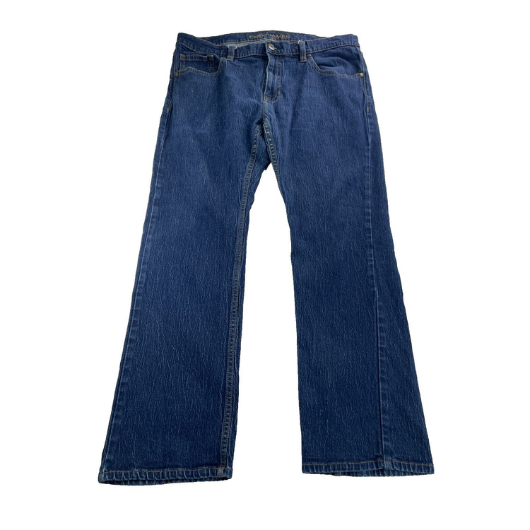 Men’s Cody James Relaxed straight Wide Leg Dark Wash Blue jeans Size 40x32