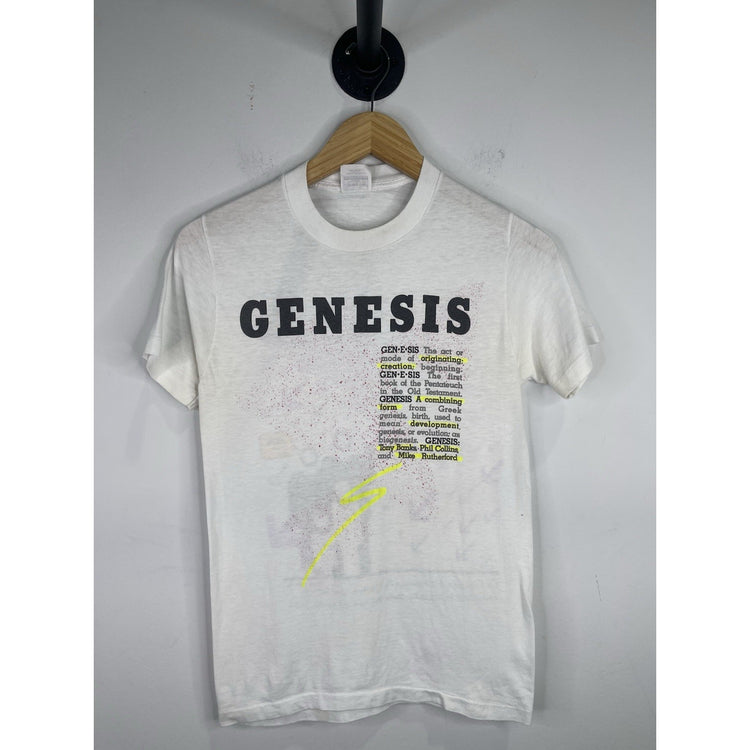 Authentic Vintage 1987 Genesis US & UK 80s Tour Band T-Shirt Size Medium