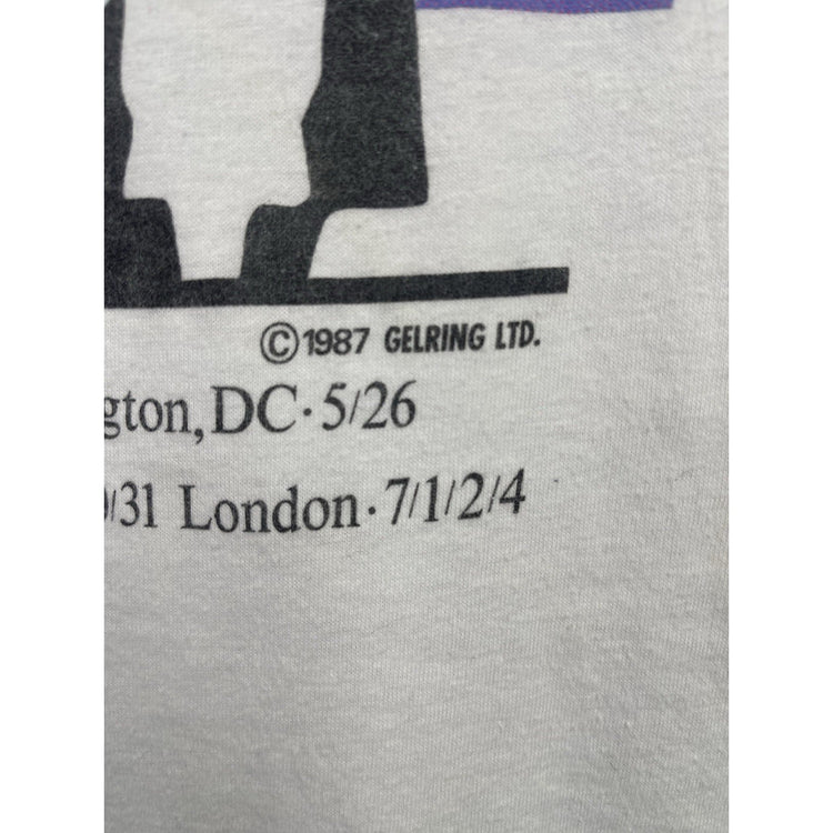 Authentic Vintage 1987 Genesis US & UK 80s Tour Band T-Shirt Size Medium