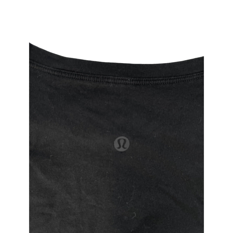 Women's Lululemon Black Short-Sleeved Cropped Crewneck T-Shirt Size L