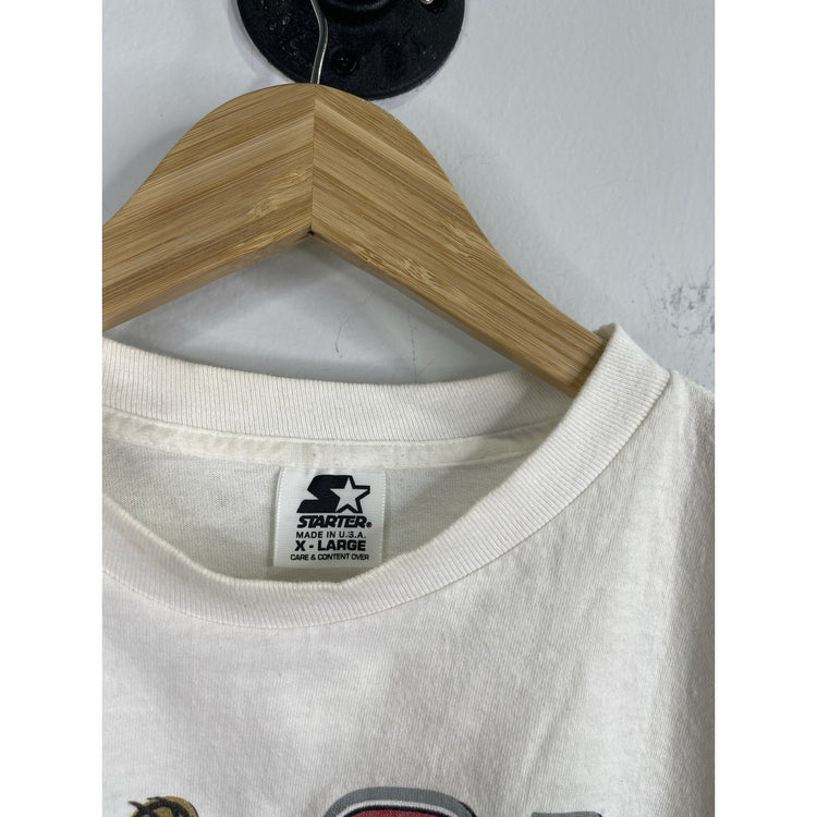 Mens Vintage Starter Chicago Bulls 1998 Repeat 3Peat NBA Champions T-shirt Sz XL