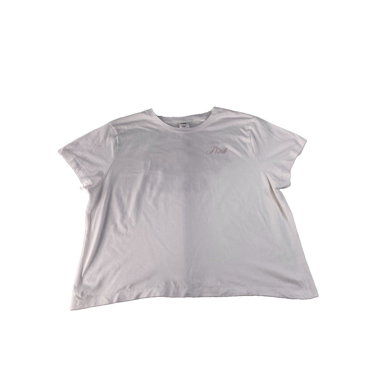 Womens PINK Victorias Secret White Car Graphic T Shirt Size 2XL