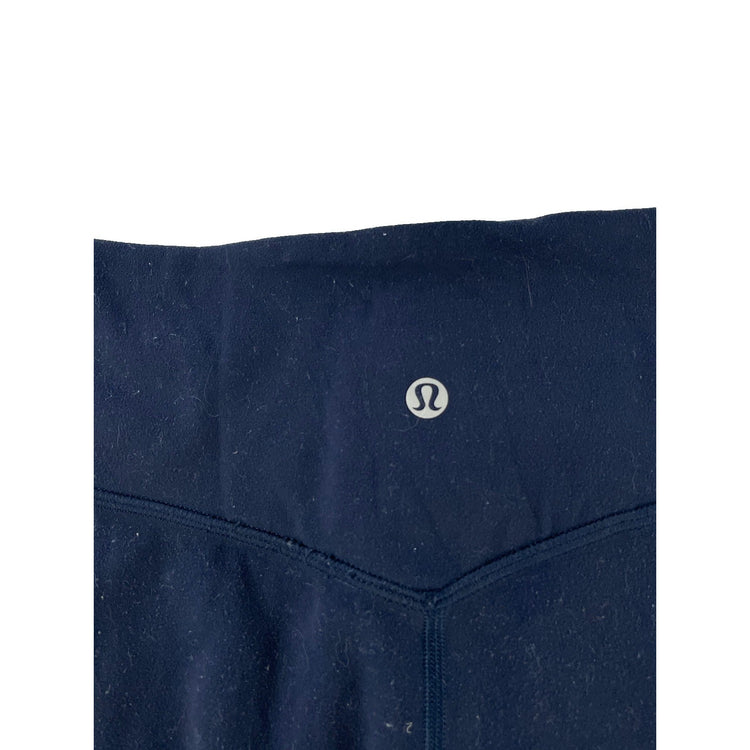 Womens Lululemon Navy Blue Nulu High Rise Align Cropped Pocket Joggers SIZE 10