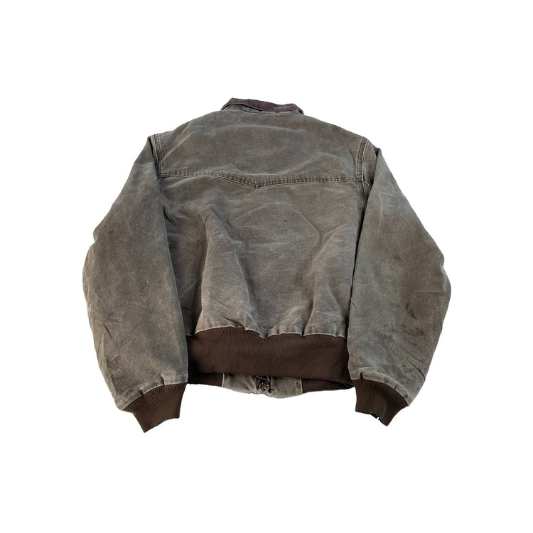 Mens Vintage Carhartt J14 CHT Detroit Jacket Quilted Lined Brown Size L Regular