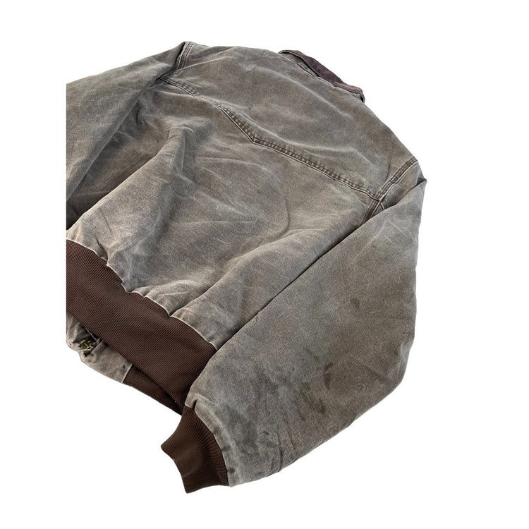 Mens Vintage Carhartt J14 CHT Detroit Jacket Quilted Lined Brown Size L Regular