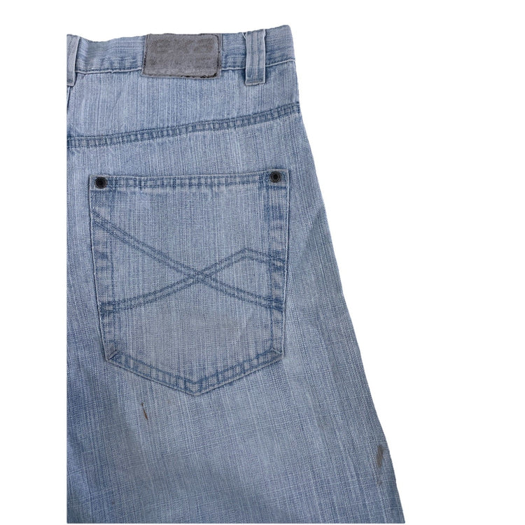 Mens Vintage Eighteenth Of Ten Jeans Baggy Fit Light Wash Jeans Size 34
