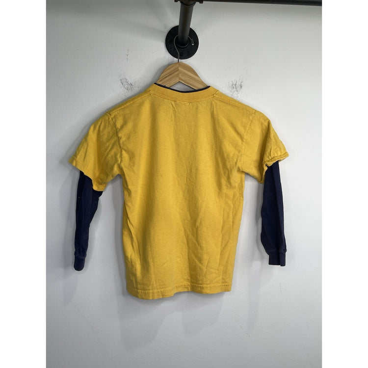 Vintage Yellow Spider-Man Kids Youth M 5/6 Graphic Long Sleeve Shirt Cartoon