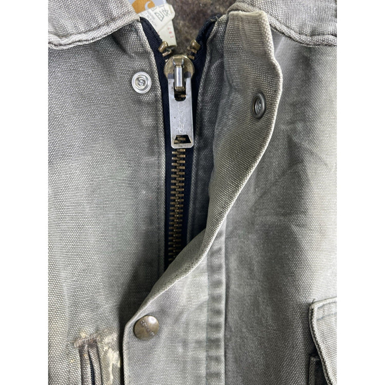 Men’s Vintage Carhartt Duck Work Jacket Coverall Full Zip Blanket Liner Sz L