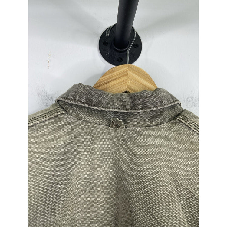 Men’s Vintage Carhartt Duck Work Jacket Coverall Full Zip Blanket Liner Sz L