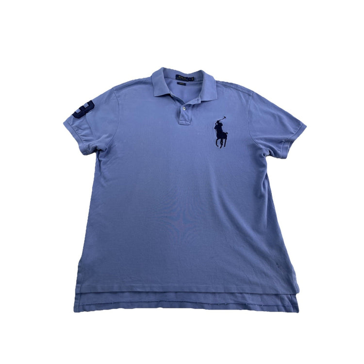 Mens Polo Ralph Lauren Size Large Light Blue Collard Shirt