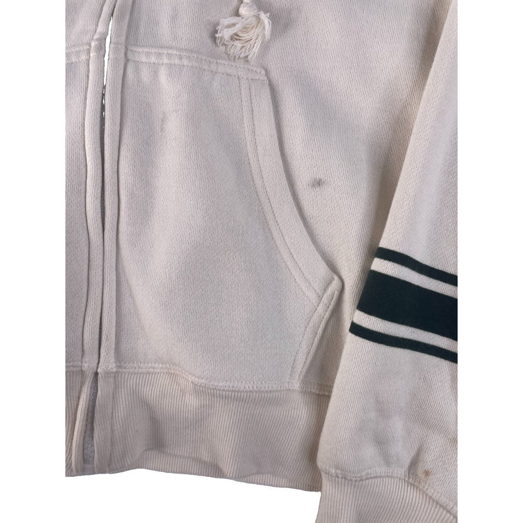 Women’s PINK Victorias Secret White Fleece Lined Zip Up Jacket Size Small
