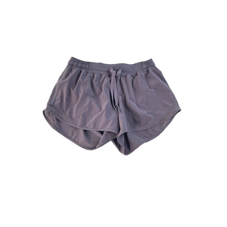 Women's Lululemon Lanvender Grey Lightweight Athletic Running Shorts Size 8