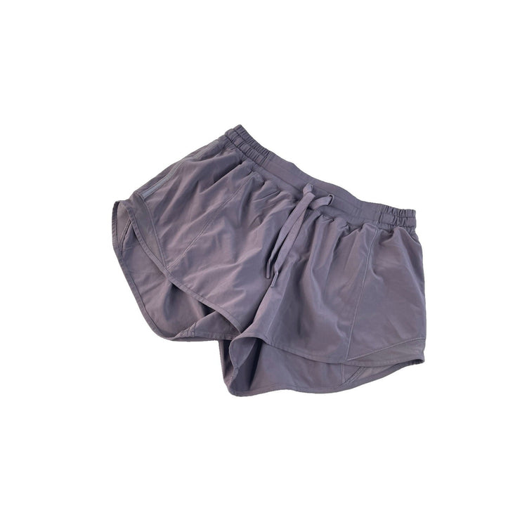 Women's Lululemon Lanvender Grey Lightweight Athletic Running Shorts Size 8