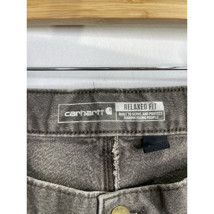 Men’s Carhartt Relaxed Fit Brown Carpenter Pants Size 36x32