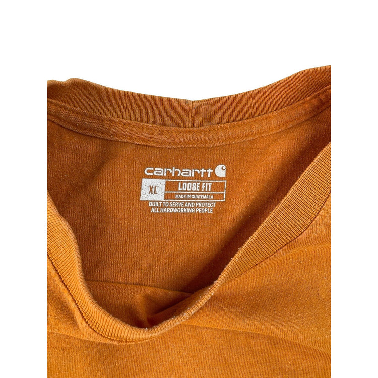 Men's Carhartt Loose Fit Short Sleeve Graphic T-Shirt Orange Size XL