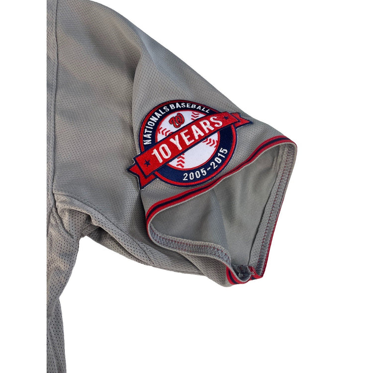 Mens Majestic Washington Nationals Bryce Harper #34 Gray Jersey Size 52