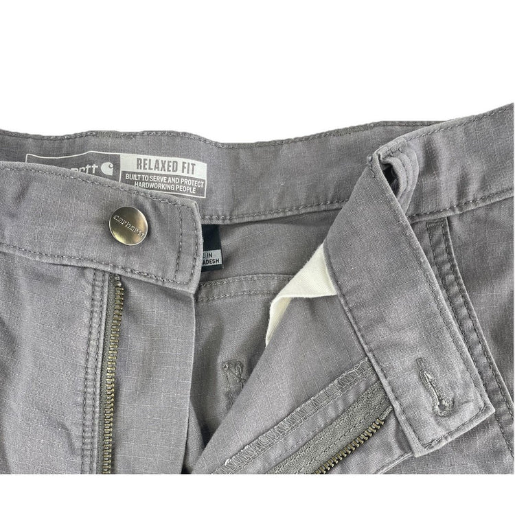 Mens Carhartt Gray Relaxed Fit Cargo Shorts Size 36