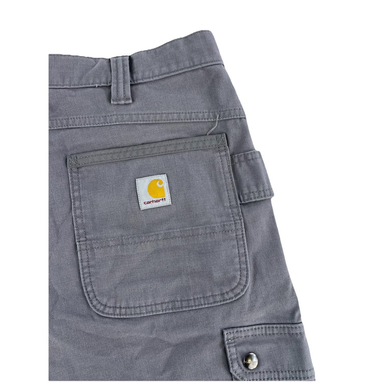 Mens Carhartt Gray Relaxed Fit Cargo Shorts Size 36