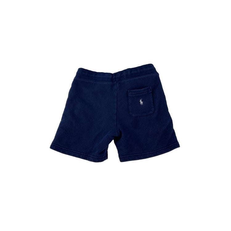 Boys Polo Ralph Lauren Navy Blue Fleece Sweat Shorts Casual Lounge Size 5