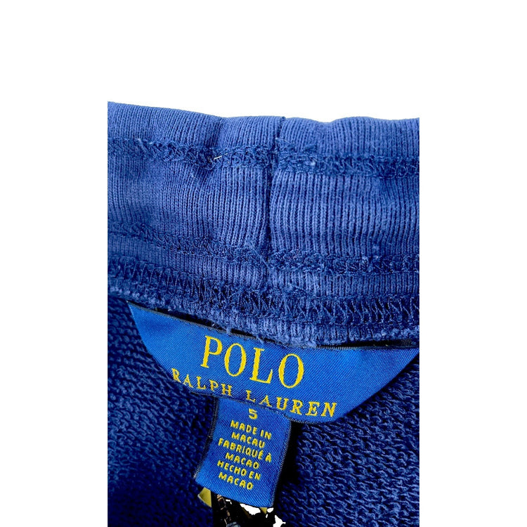 Boys Polo Ralph Lauren Navy Blue Fleece Sweat Shorts Casual Lounge Size 5
