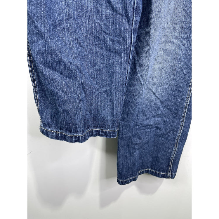 VTG Y2K Men’s Dark/Light Blue Wash Southpole Baggy Denim Jeans 38x30