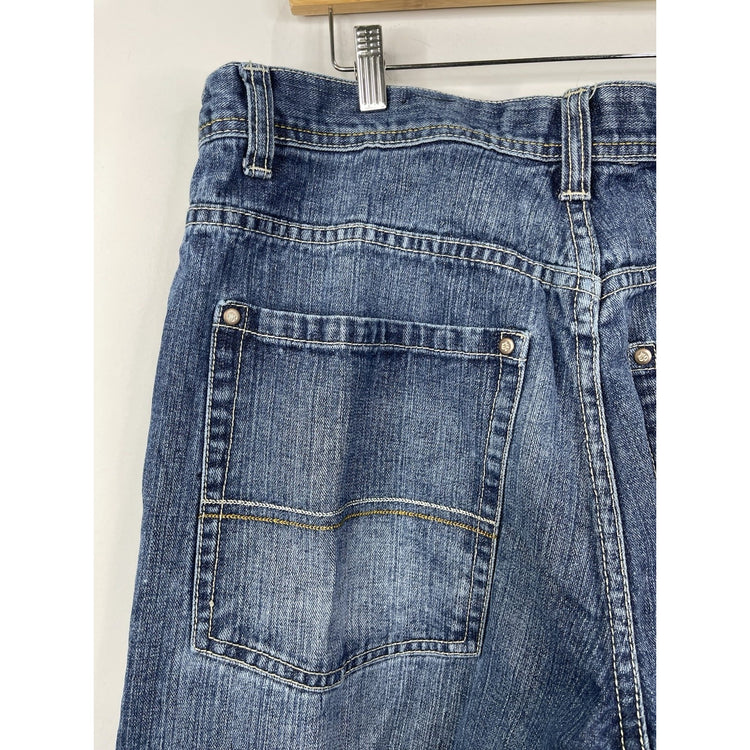 VTG Y2K Men’s Dark/Light Blue Wash Southpole Baggy Denim Jeans 38x30
