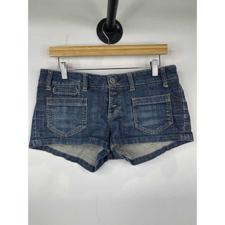 Women’s Y2K American Eagle MultiPocket Mini Denim Shorts Sz 8
