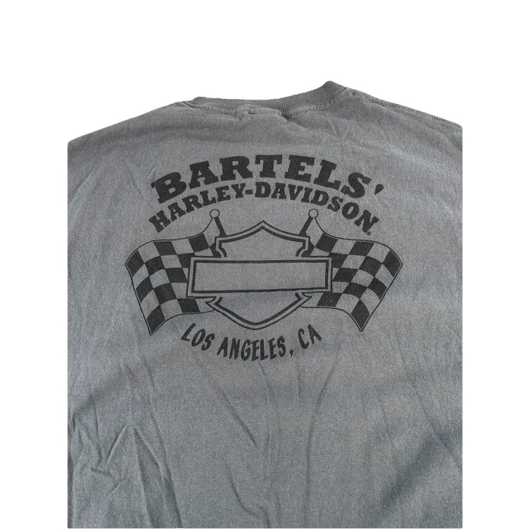 Mens Harley Davidson Gray Graphic Bartels Los Angeles, Ca Tee Size Xl