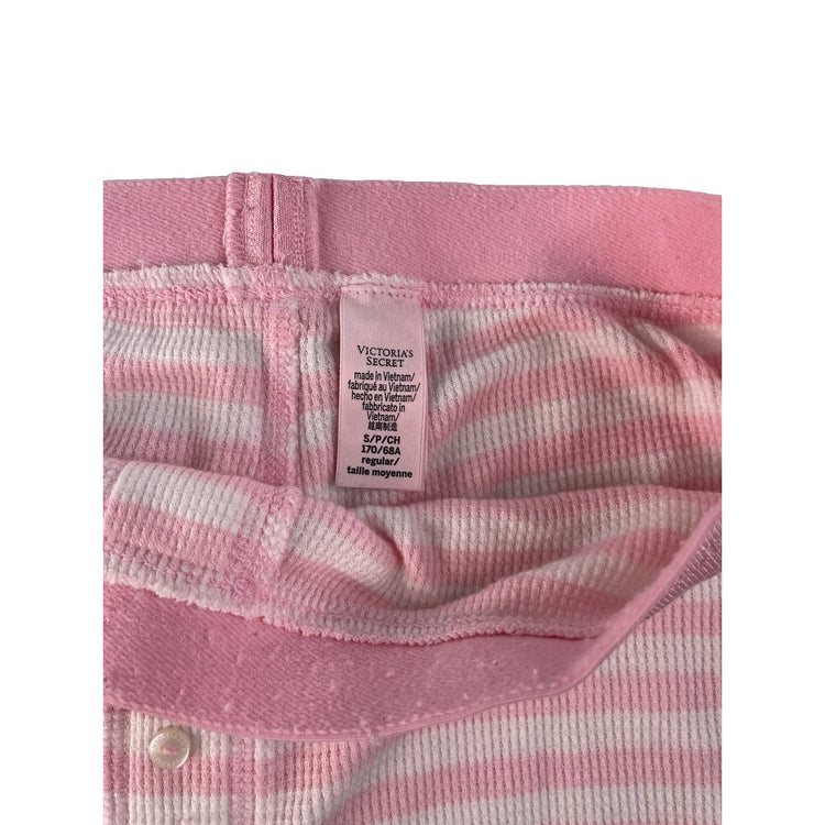 Womens Victorias Secret Pink & White Striped Pajama Pants Size Small