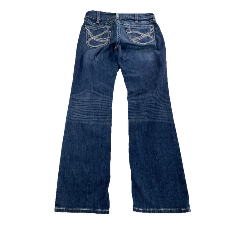Womens Ariat REAL Denim Mid Rise Straight Blue Jeans Size 31r