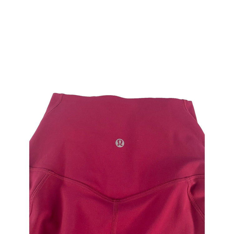 Womens Lululemon Magenta Wild Berry Fast and Free High Rise Leggings Size 2