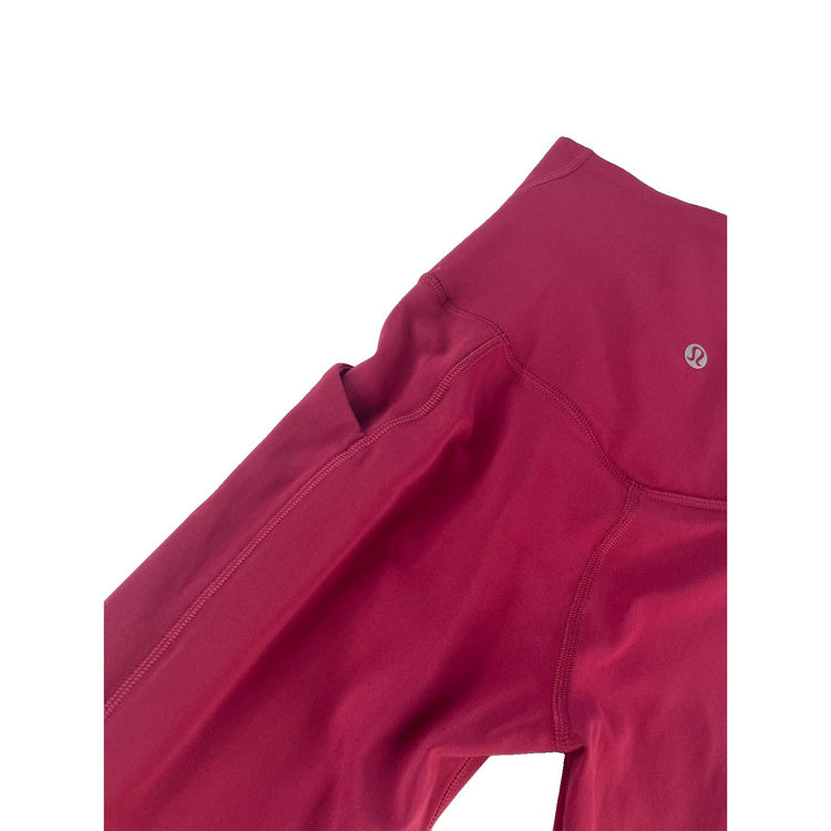 Womens Lululemon Magenta Wild Berry Fast and Free High Rise Leggings Size 2