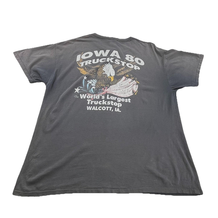 Men’s 90s Vintage Delta Spirit Of America Graphic Gray Tee Size Xl