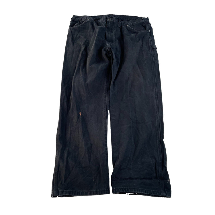 Men's Dickies Carpenter Pants Black Work Wear Size 42x32