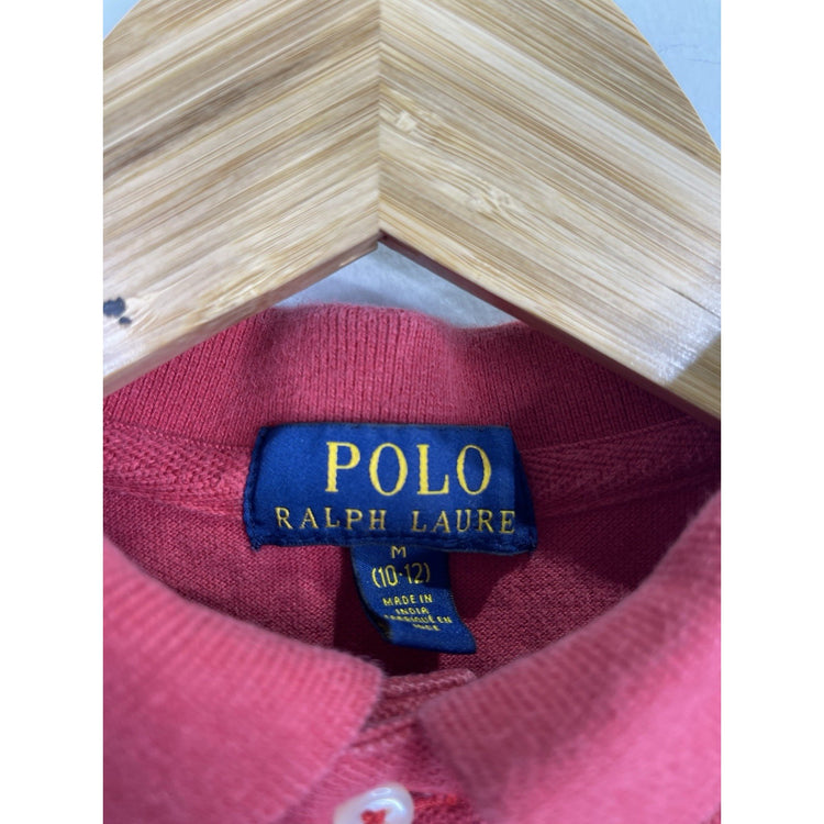 Youth Ralph Lauren Polo Red Paint Splatter Polo Shirt 10/12 Sz M