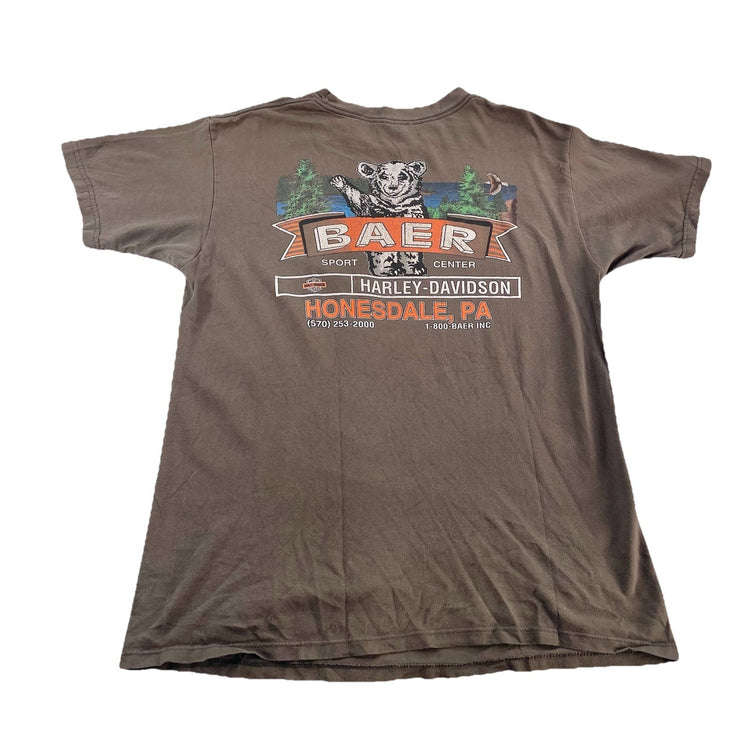Mens Harley Davidson Gray-Greenish Basic T-Shirt Size M