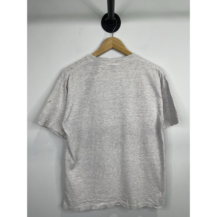 Vintage Mens “The Puck Stops Here” Blazers Hockey Grey T-shirt Size L