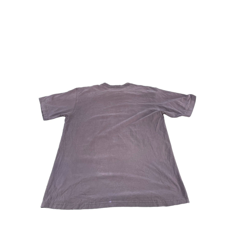 Mens Carhartt Brown Solid Tee Side Logo Size Xl Distressed